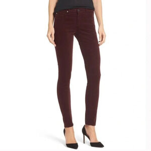 NWOT AG The Legging Super Skinny Velvet Pants Deep Currant Denim Casual Women 26